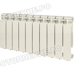 STOUT Bravo 350 10 секций радиатор алюминиевый боковое подключение RAL9010