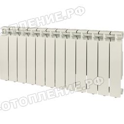 STOUT Bravo 350 12 секций радиатор алюминиевый боковое подключение RAL9010